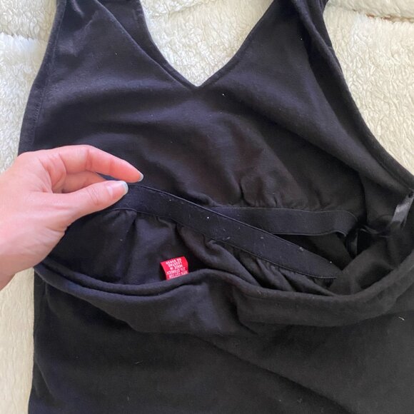 Gloria Vanderbilt Vintage Y2K V-Neck Collared Sleeveless Top – Black, Petite Sma - Picture 2 of 12